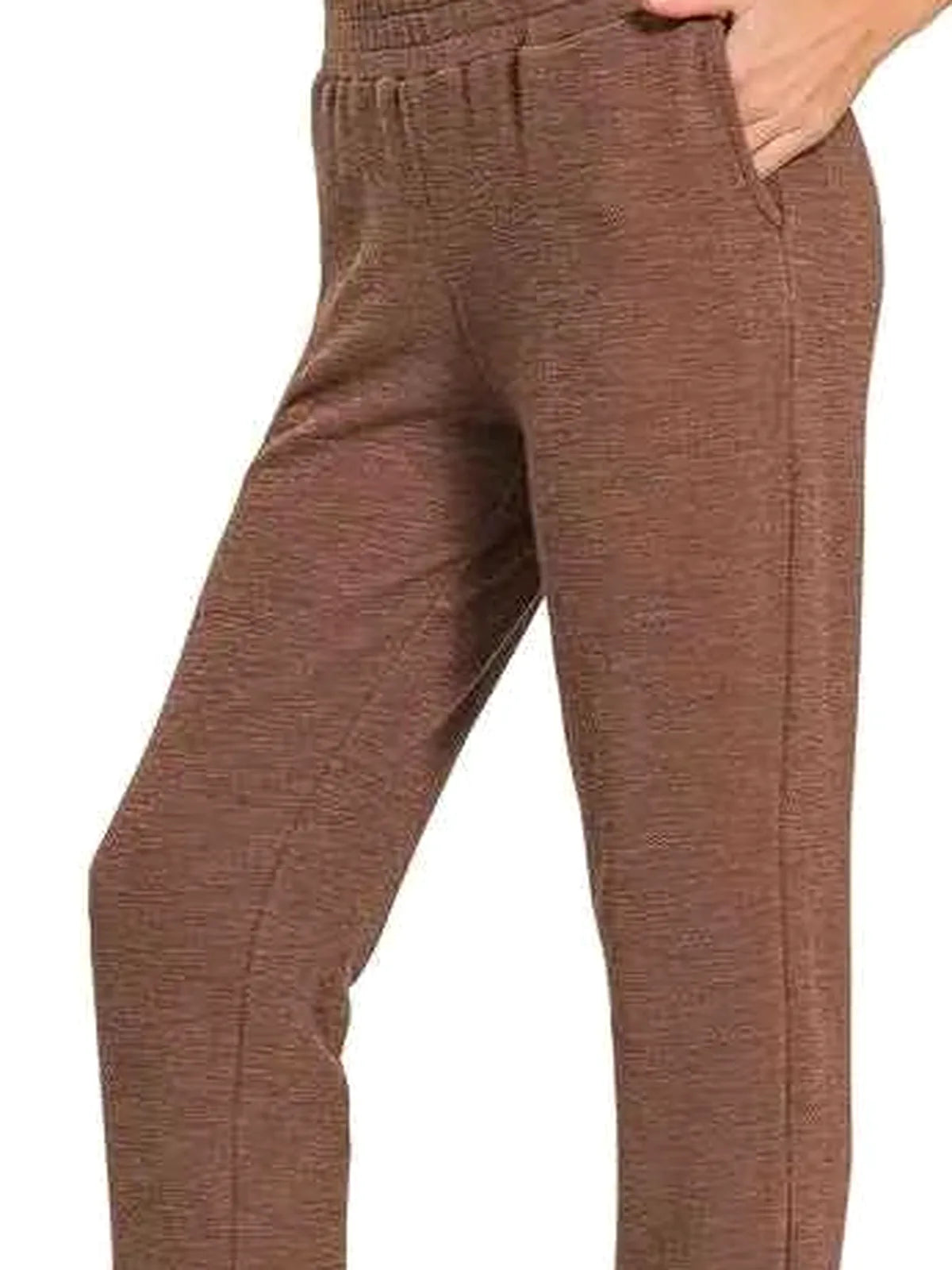 Cotton Slub Jogger Pants with Ankle Cuffs