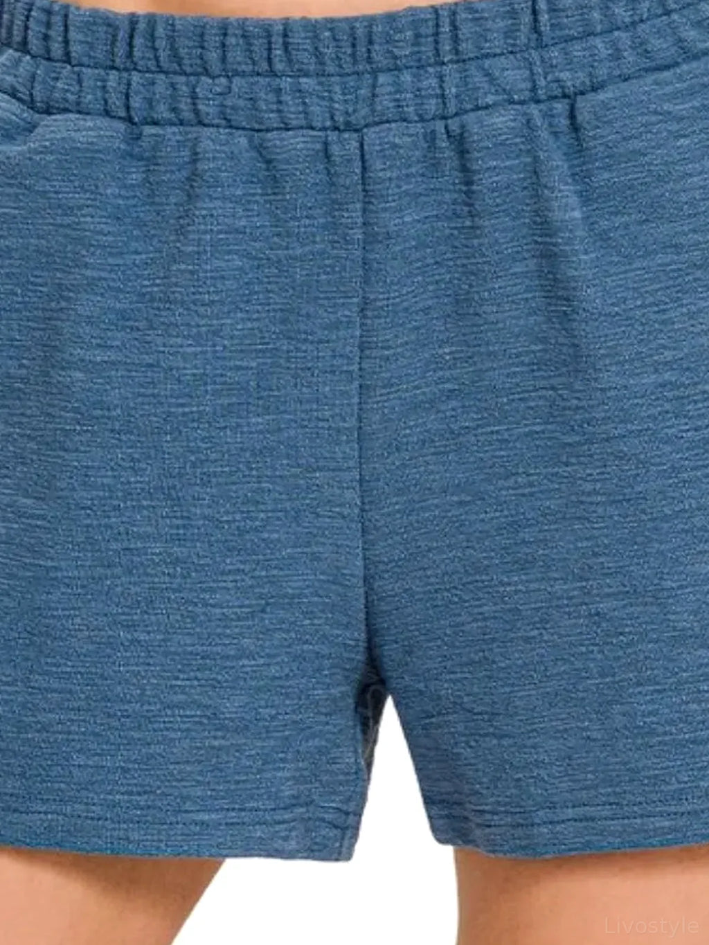 Cotton Slub Shorts with Adjustable Drawstring Waist