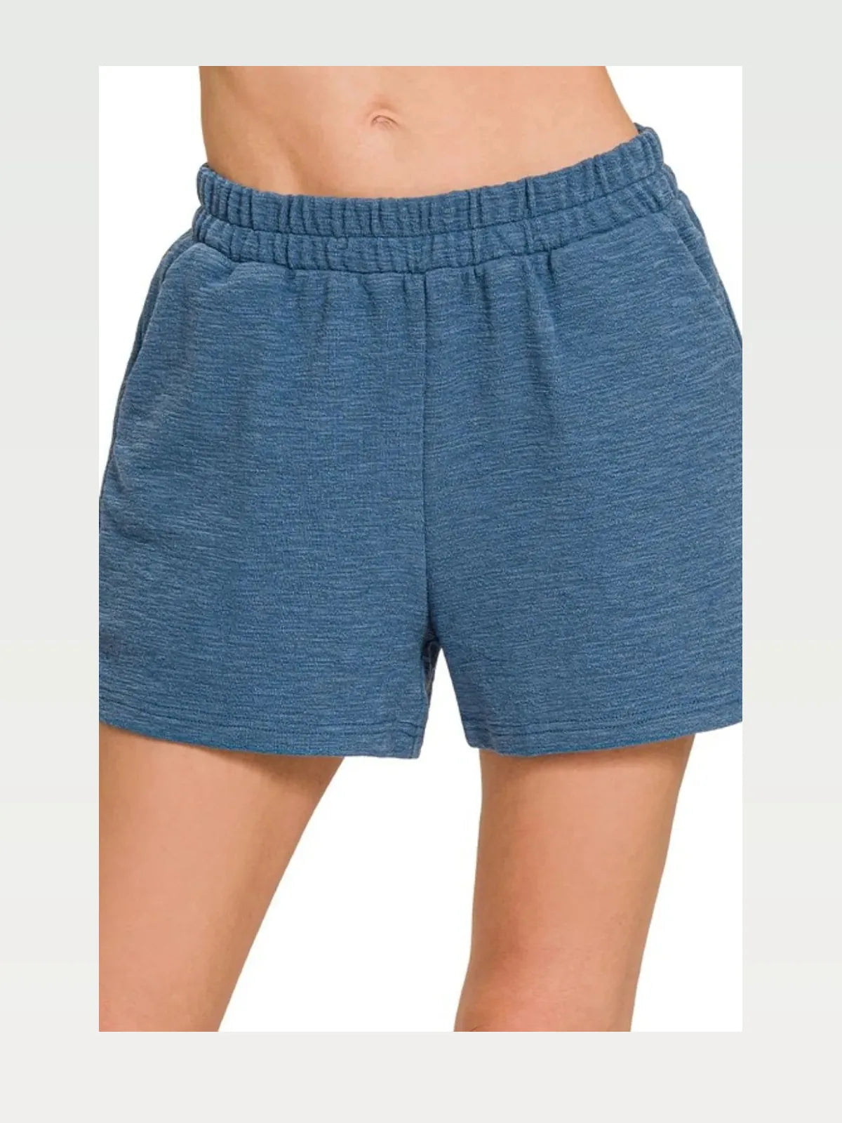 Cotton Slub Shorts with Adjustable Drawstring Waist