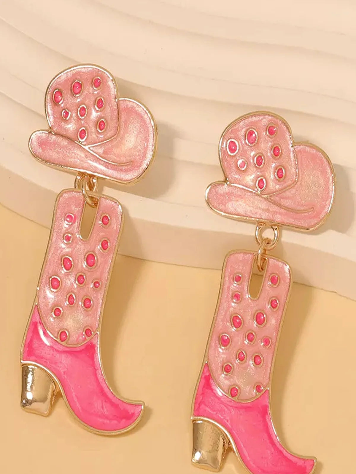Cowgirl Boot and Hat Dangle Earrings