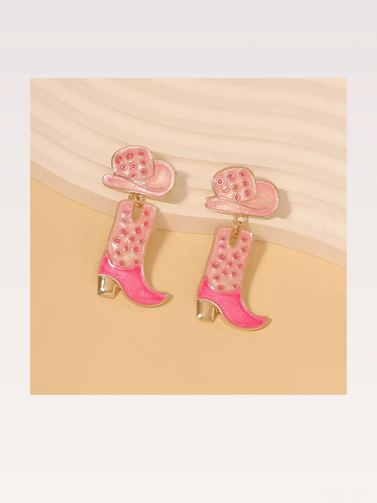 Cowgirl Boot and Hat Dangle Earrings