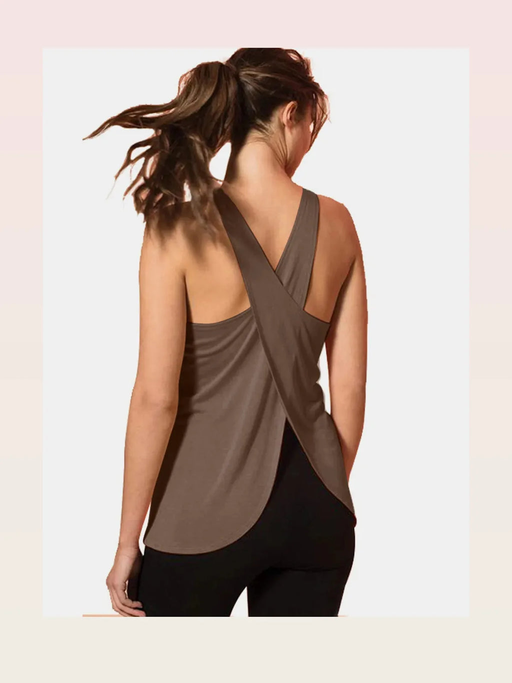 Crisscross Scoop Neck Active Tank