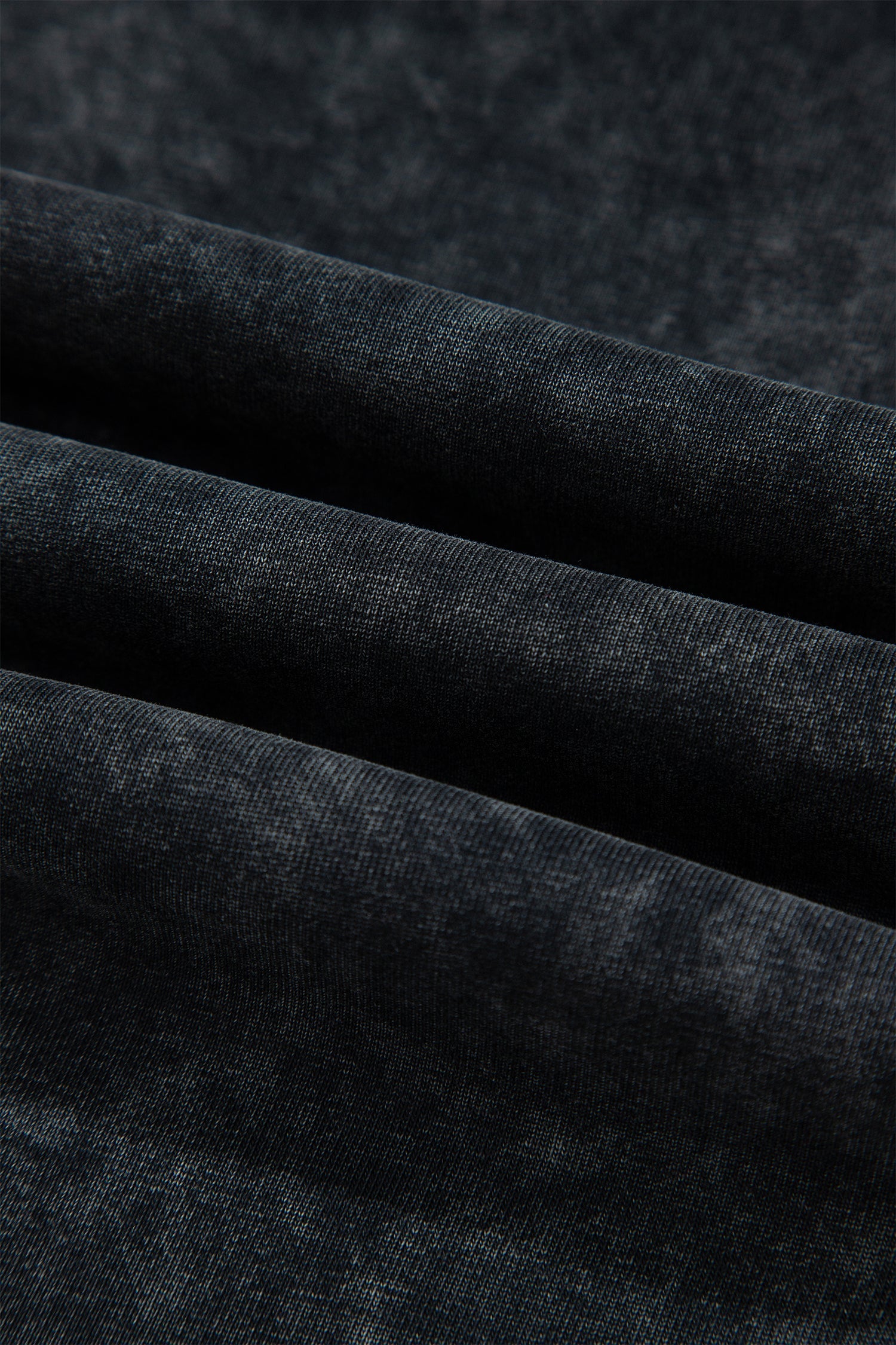 Black Mineral Wash Raw Seam Drawstring Elastic Waist Barrel Pants