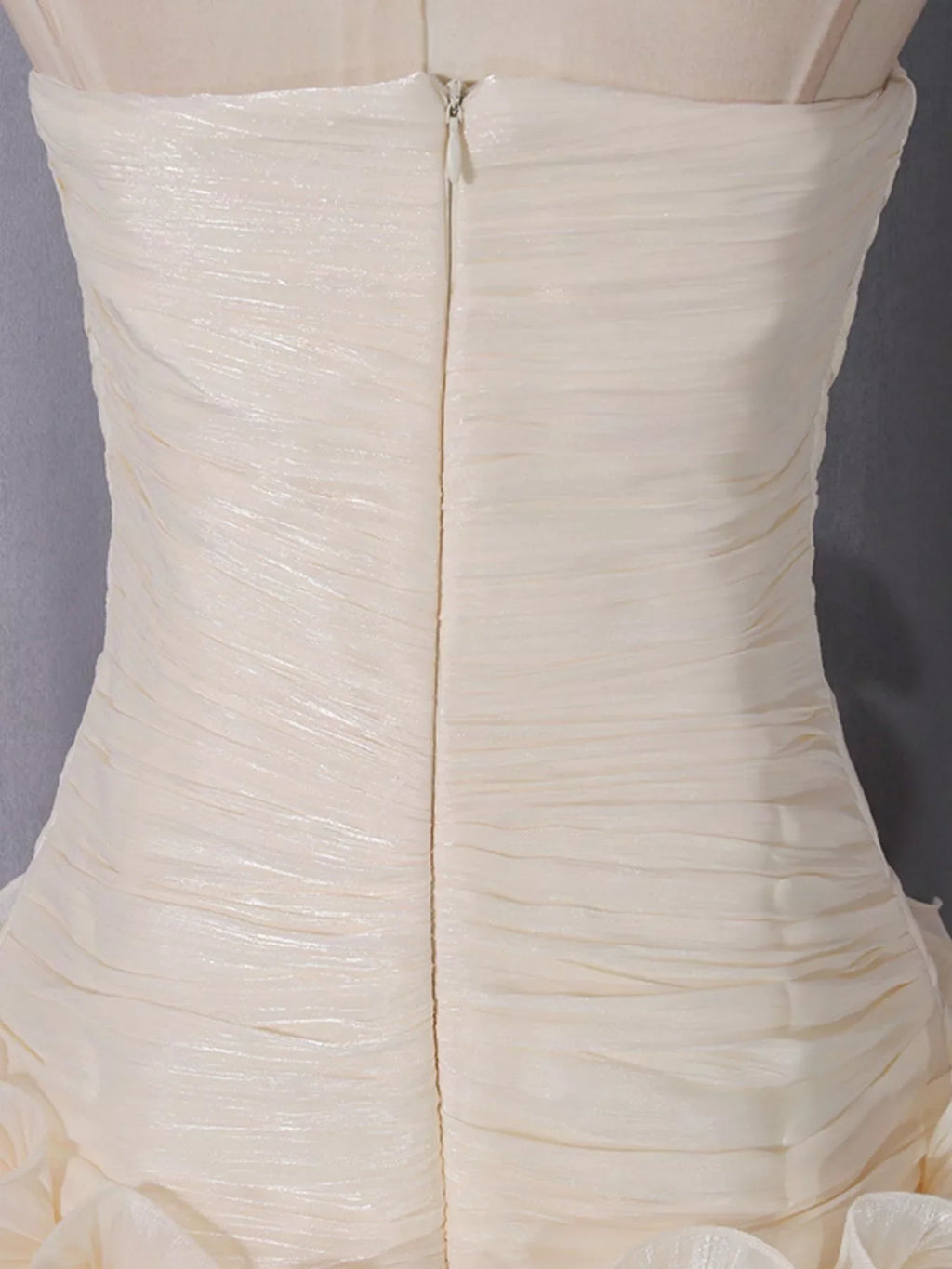 Strapless Ruffle Ruched Mini Dress