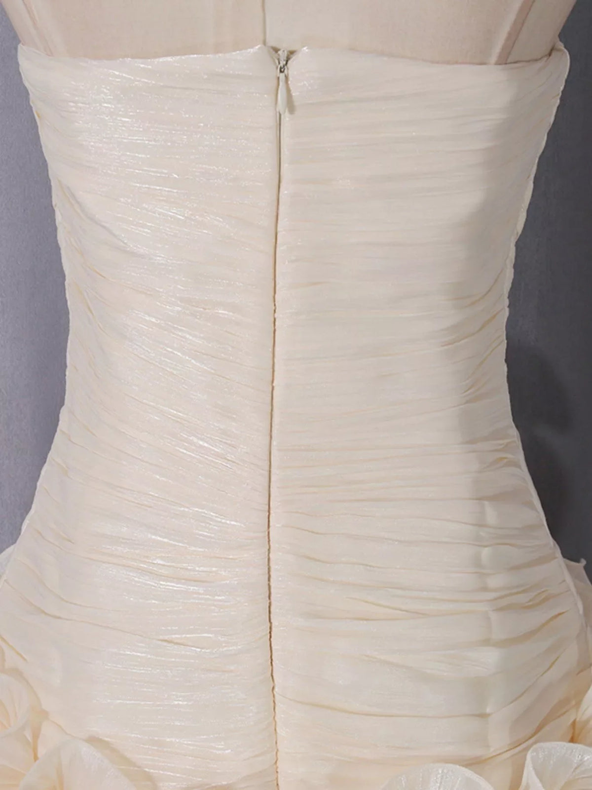 Strapless Ruffle Ruched Mini Dress
