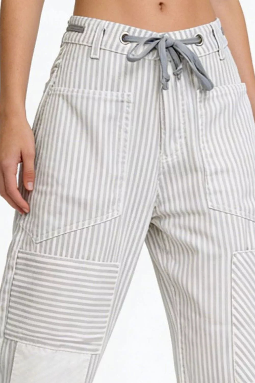 Striped Wide-Leg Pants
