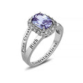 925 Sterling Silver Commemorative Gift Zircon Ring