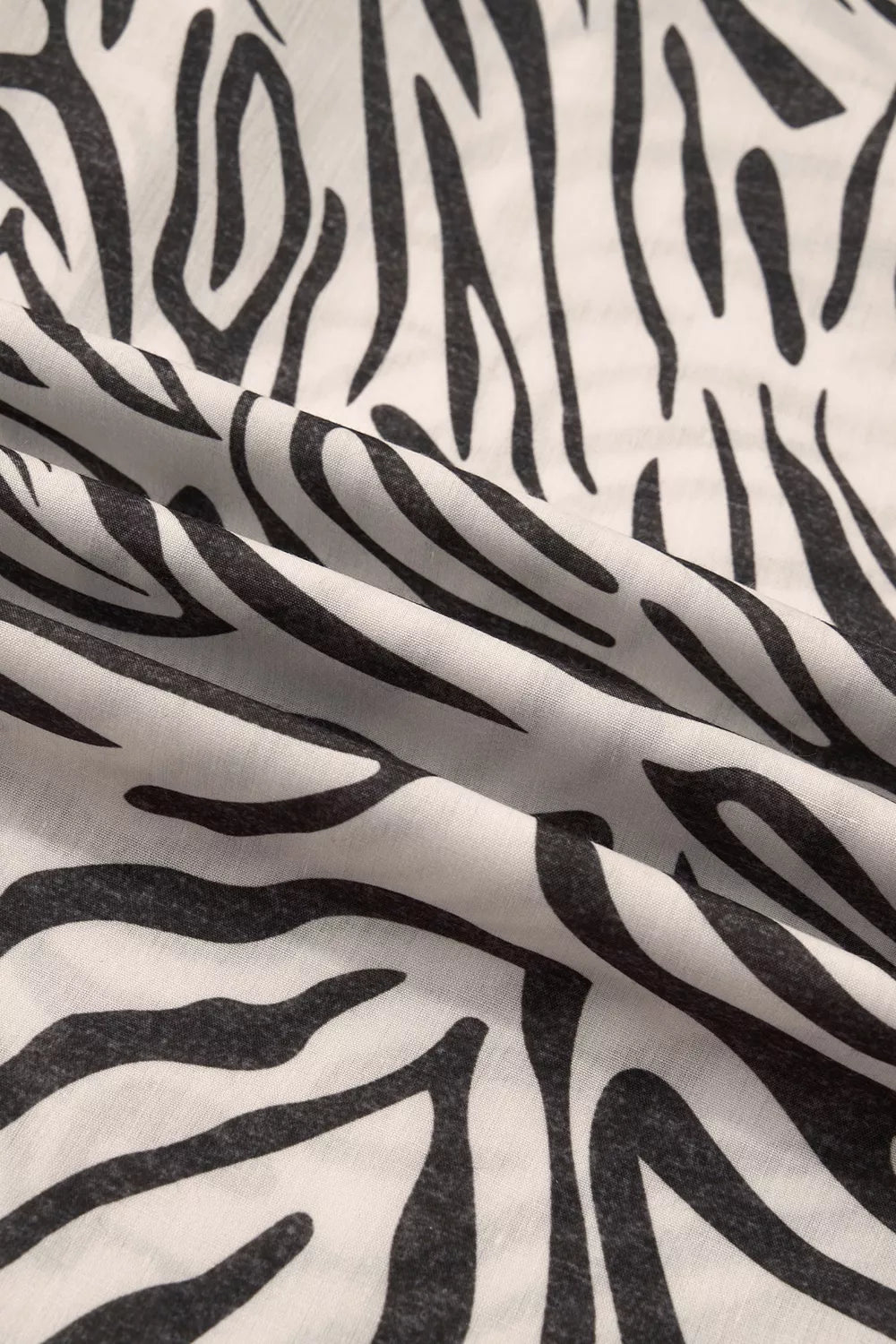 Multicolour Western Print Zebra Pattern Elastic Waist Pocket Pants