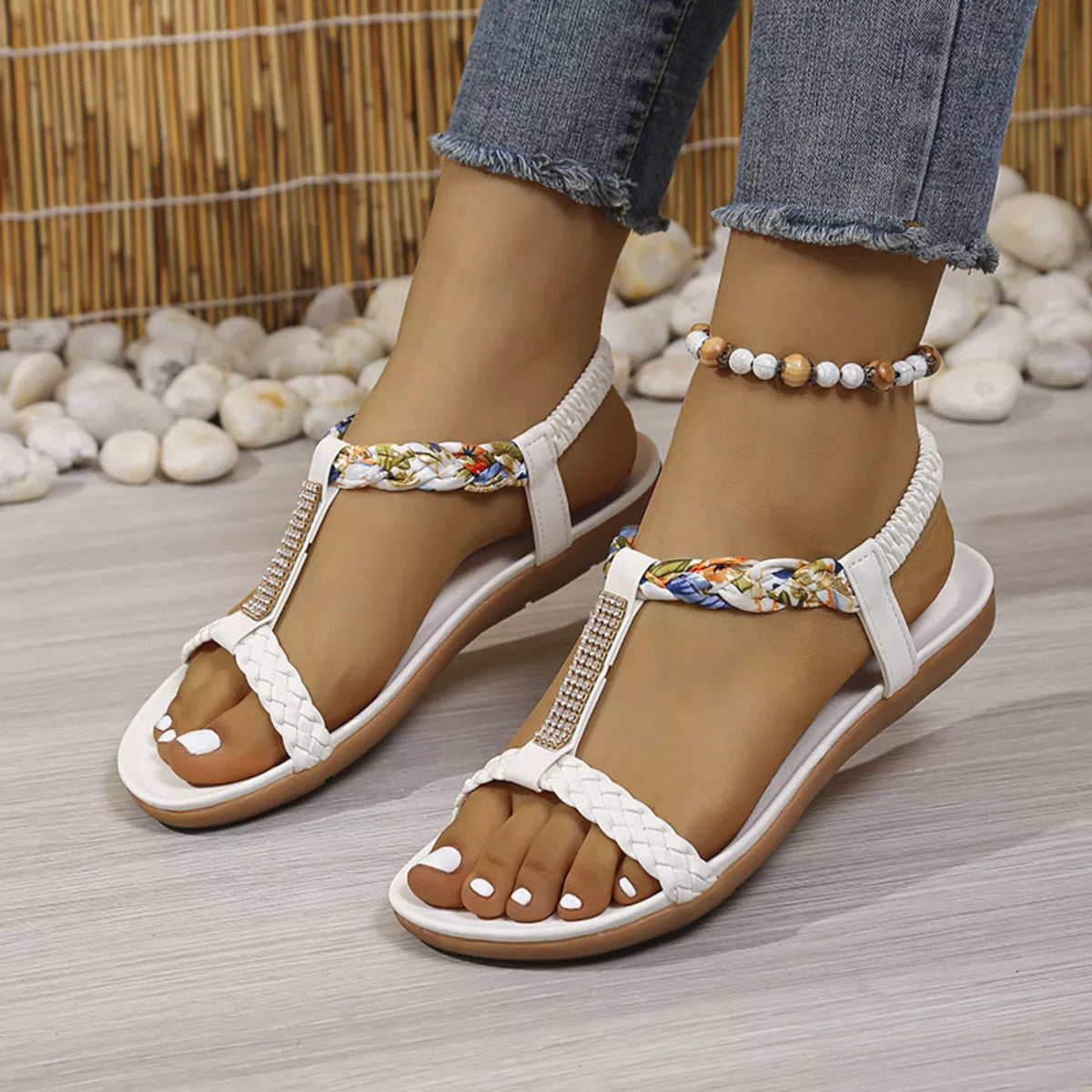 Open Toe Flats Sandals