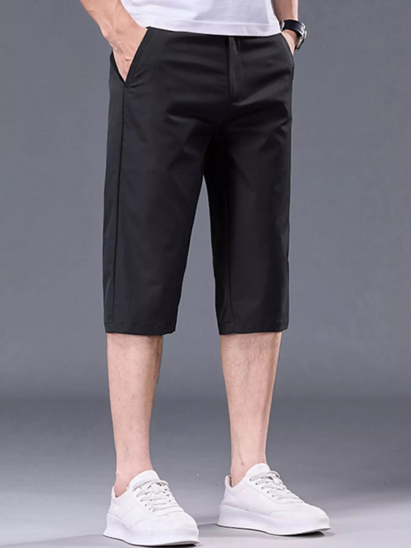Men's Plus Size Casual Shorts with Pockets