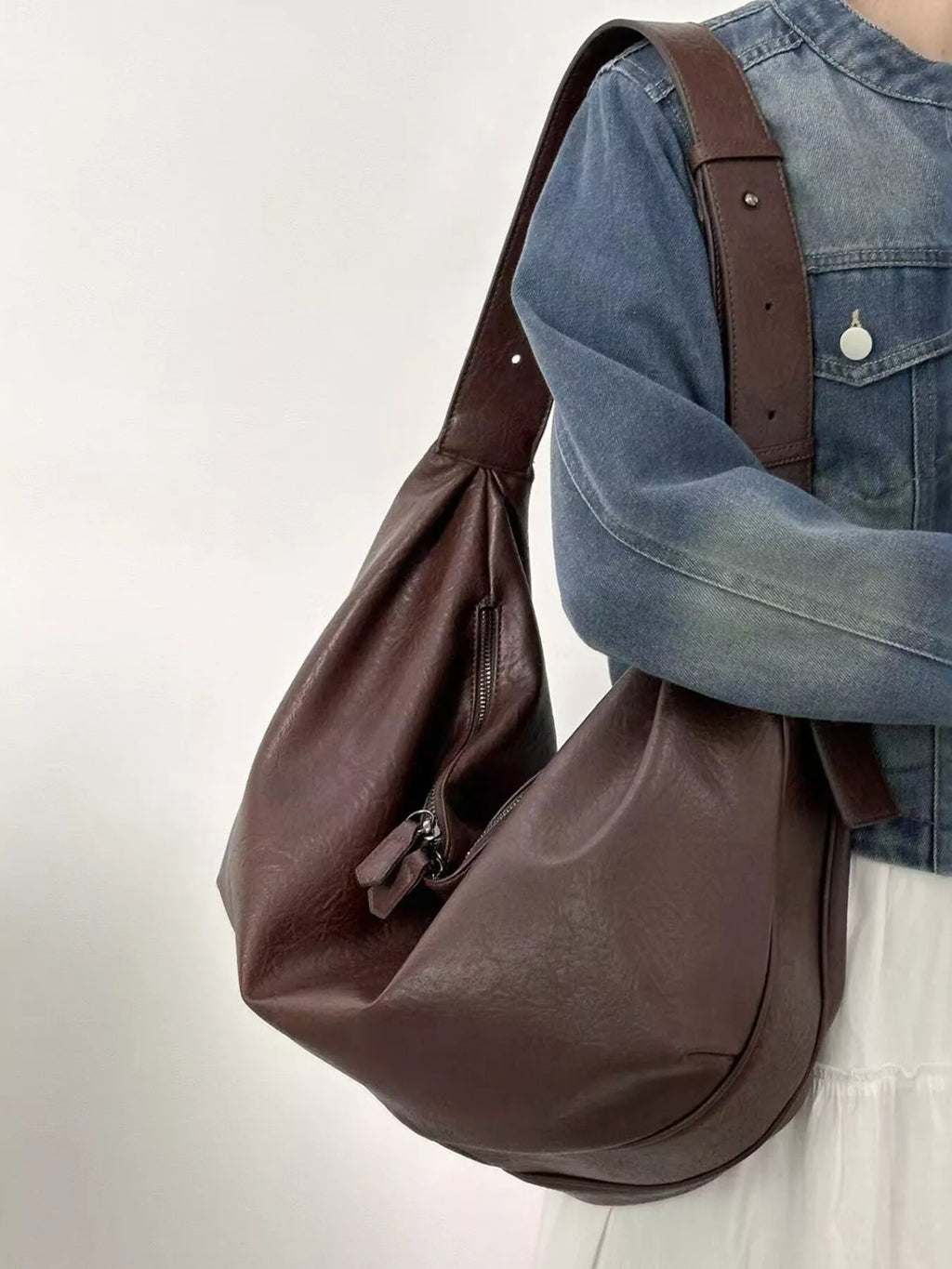 Large Capacity Faux Leather Tote Bag