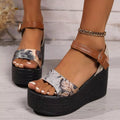 Open Toe Platform Wedge Sandals