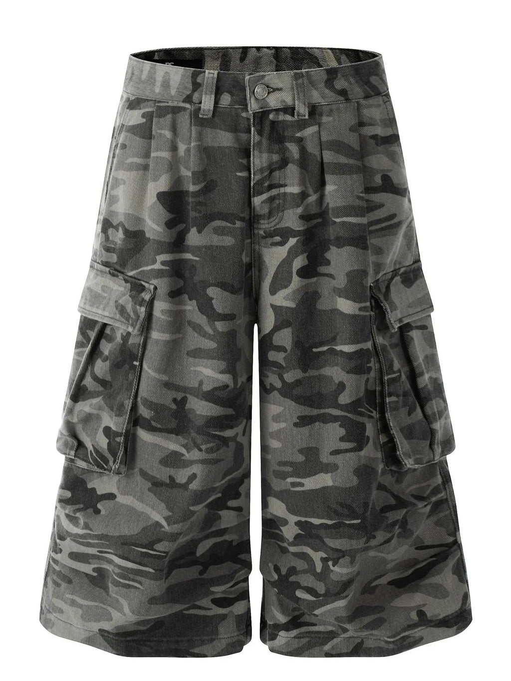Men's Camo Cargo Shorts with Multiple Pockets