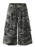 Men's Camo Cargo Shorts with Multiple Pockets