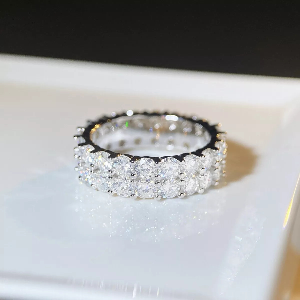 925 Sterling Silver Moissanite Ring