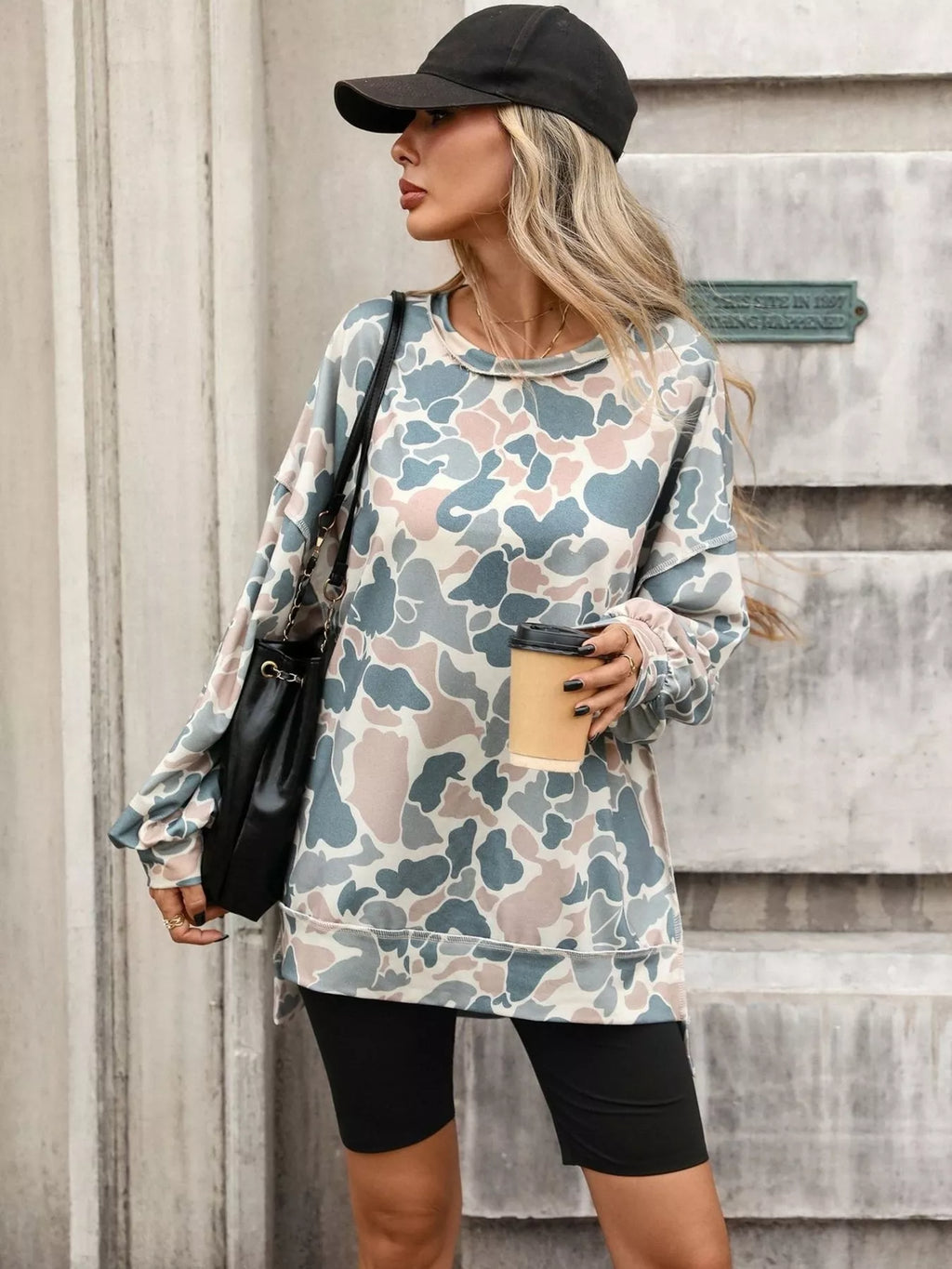 Printed Round Neck Sweatshirt