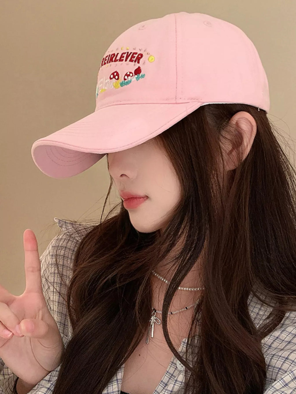 Embroidered Mushroom Baseball Cap