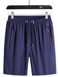 Men's Plus Size Casual Zipper Pocket Shorts