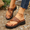Toe Loop Platform Sandals