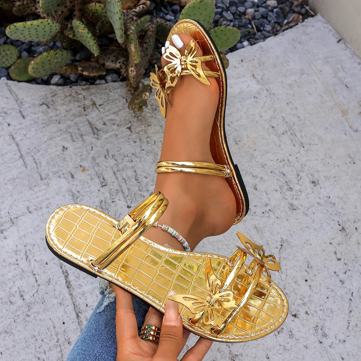 Butterfly Flat Summer Sandals