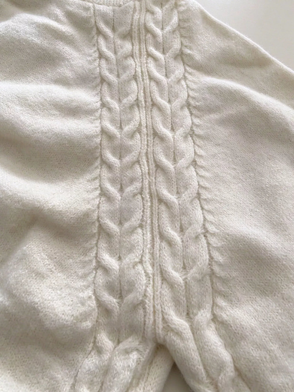 Cable-Knit Turtleneck Long Sleeve Sweater