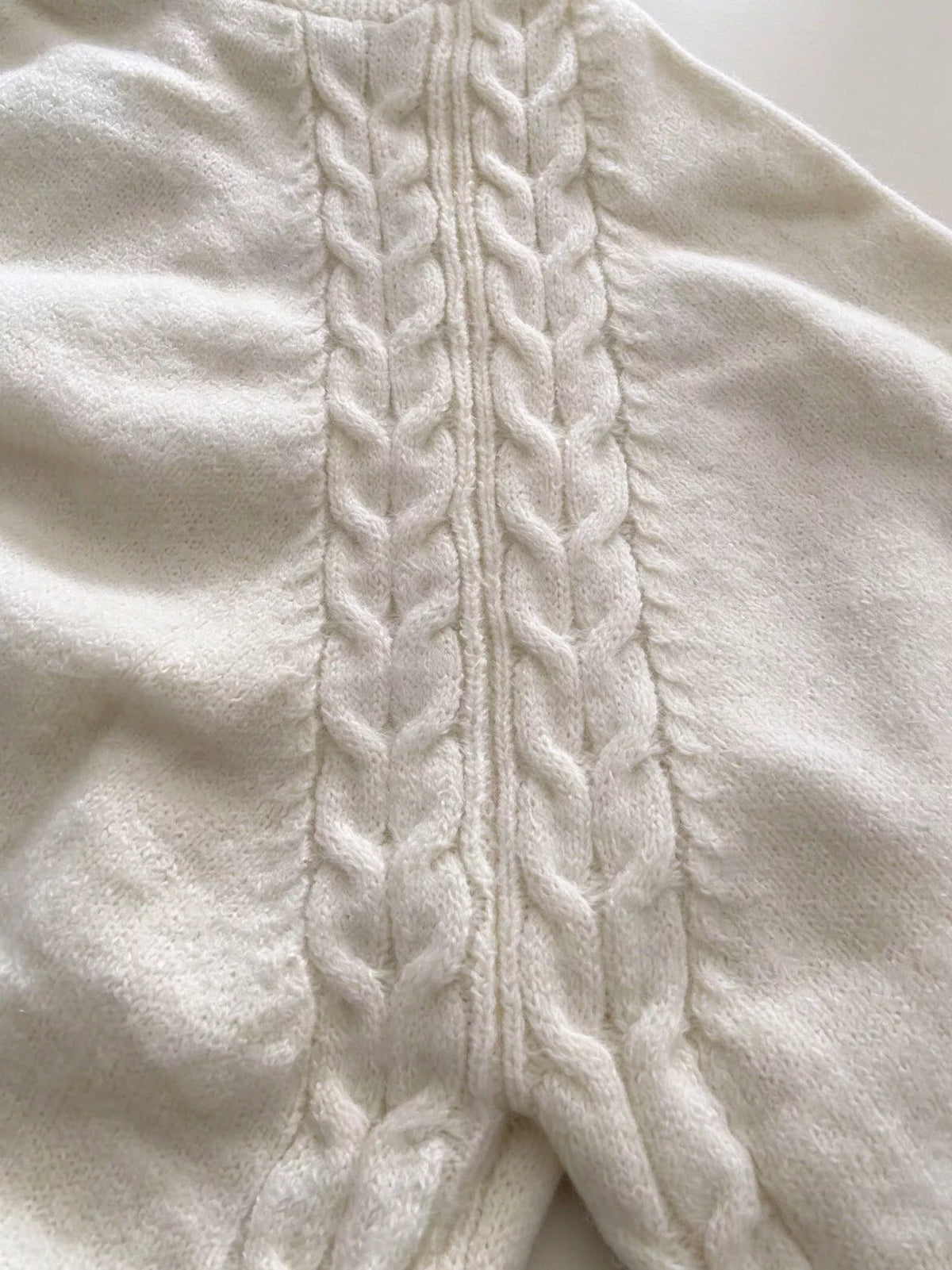 Cable-Knit Turtleneck Long Sleeve Sweater