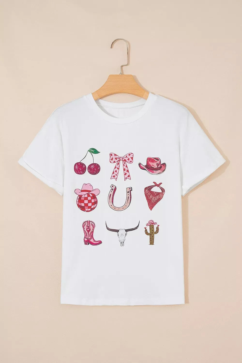 Coquette Cowgirl Elements Printed Relaxed Tee