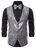 Men's Sequin Slim Fit Vest
