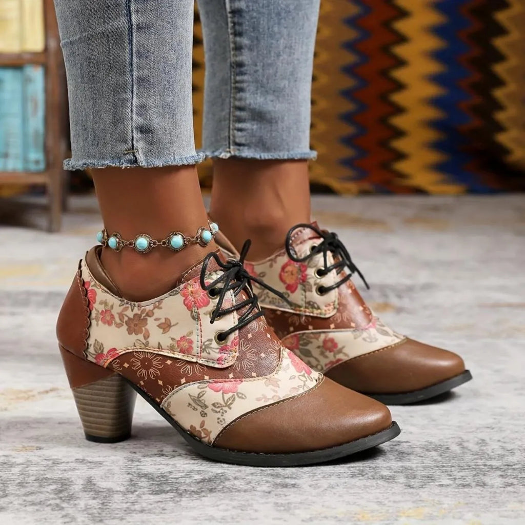Point Toe Block Heels Ankle Boots