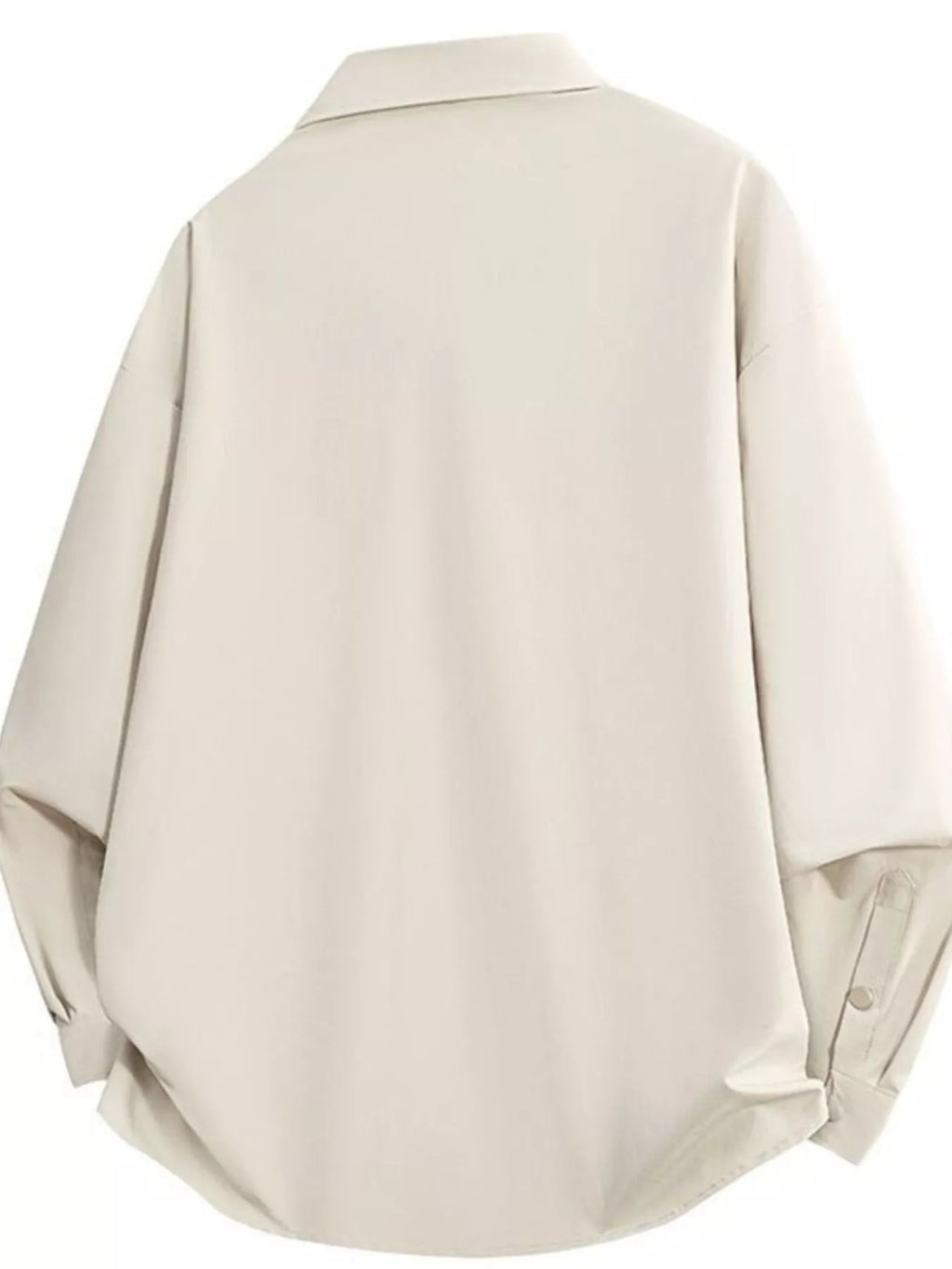 Men's Full Size Snap Down Long Sleeve Shacket Plus Size