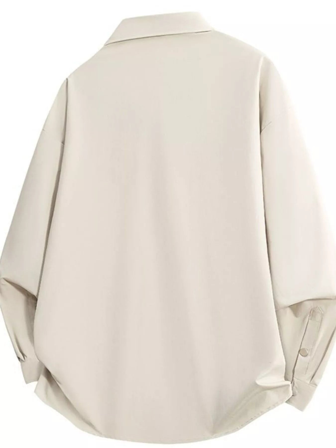 Men's Full Size Snap Down Long Sleeve Shacket Plus Size