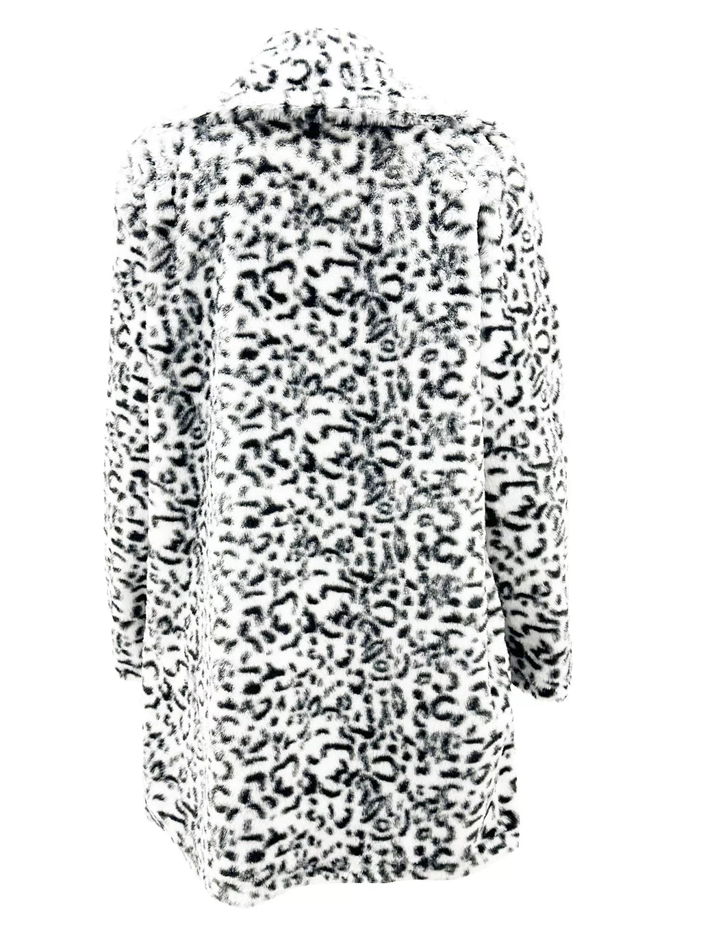 Full Size Leopard Open Front Outerwear Plus Size