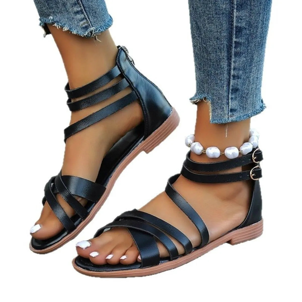 Strappy Flat Sandals