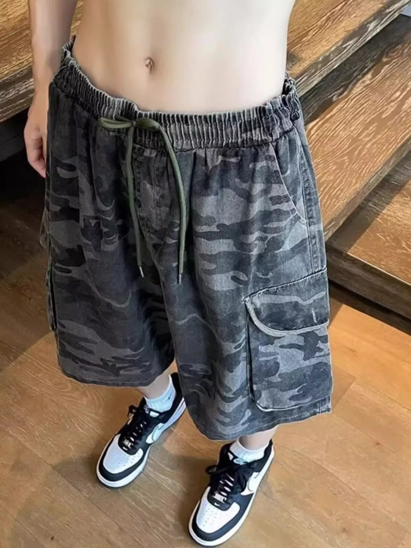Men's Plus Size Casual Camouflage Cargo Shorts