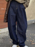 Wide-Leg Barrel Jeans