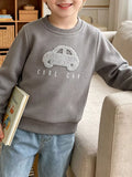 Children's Car Applique Crew Neck Sweatshirt