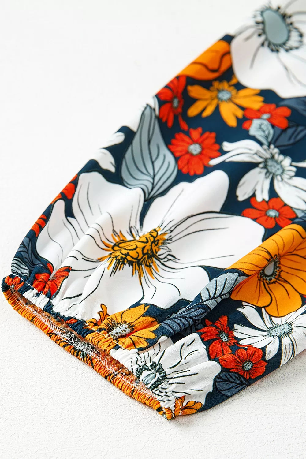 Boho Floral Print V-Neck Mini Dress with Pockets
