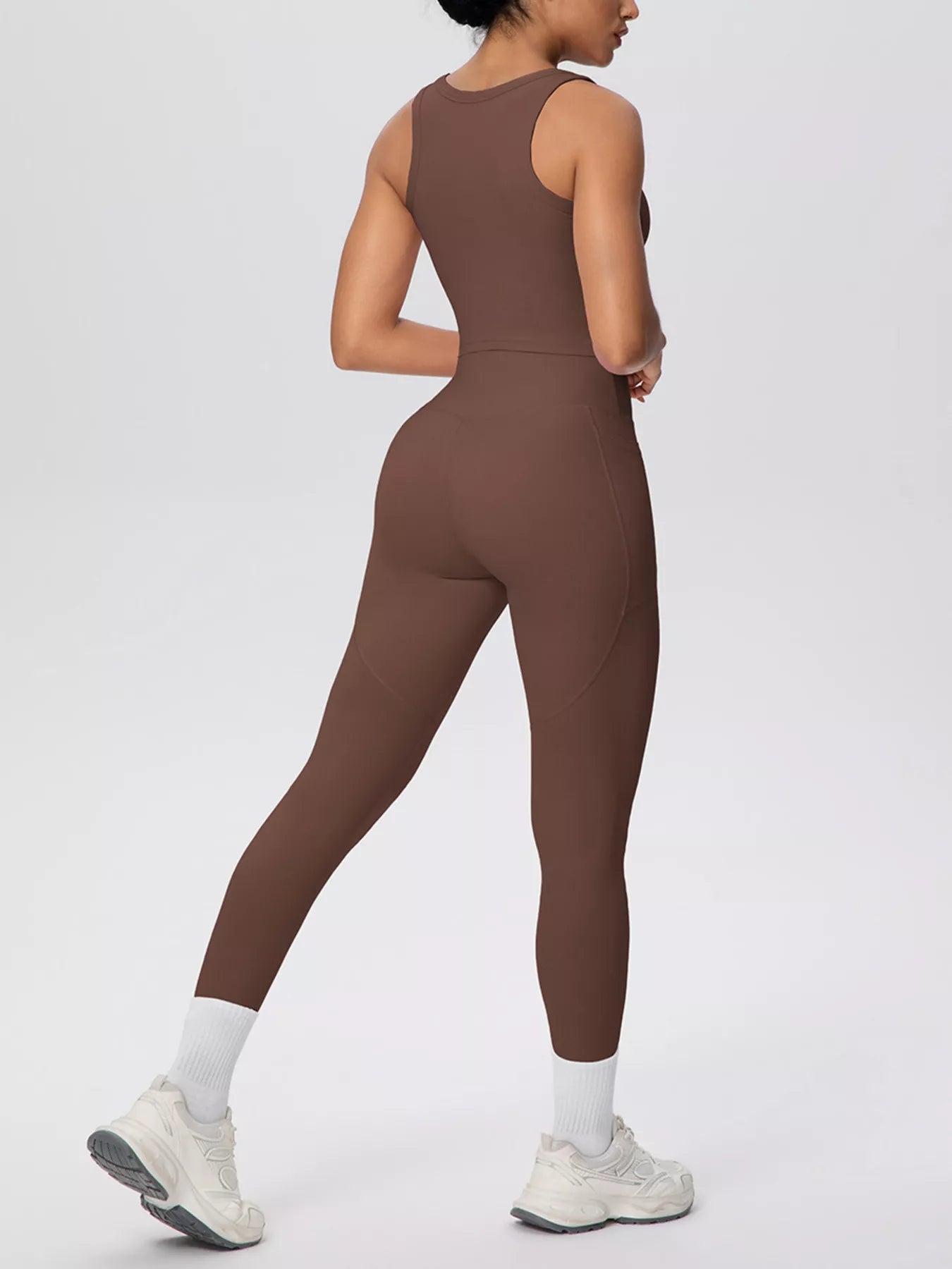 Scoop Neck Tank and High-Waisted Leggings Active Set