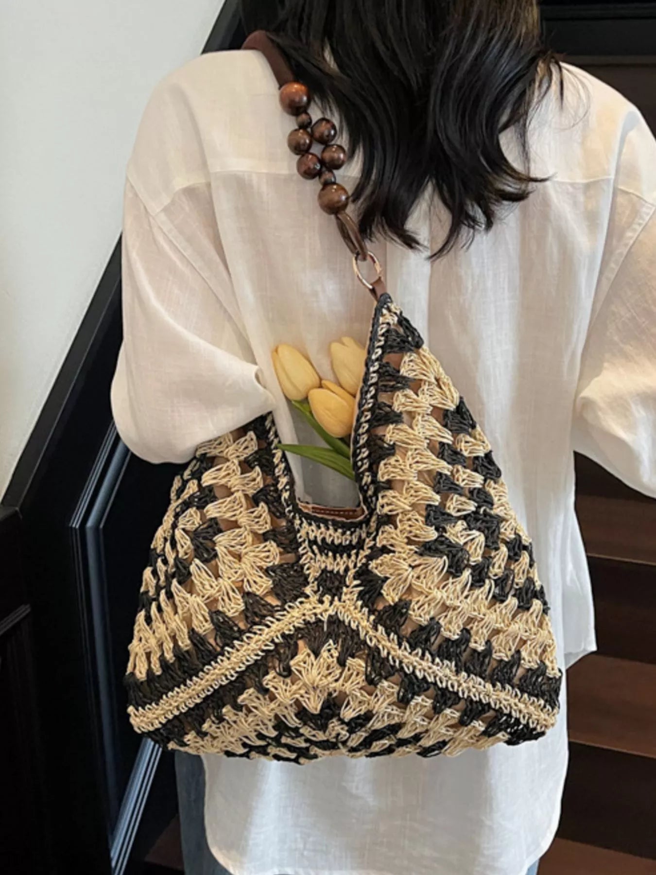 Crochet Hobo Handbag