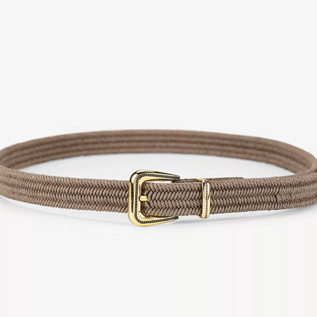 Braided Elastic Stretch Waist Belt