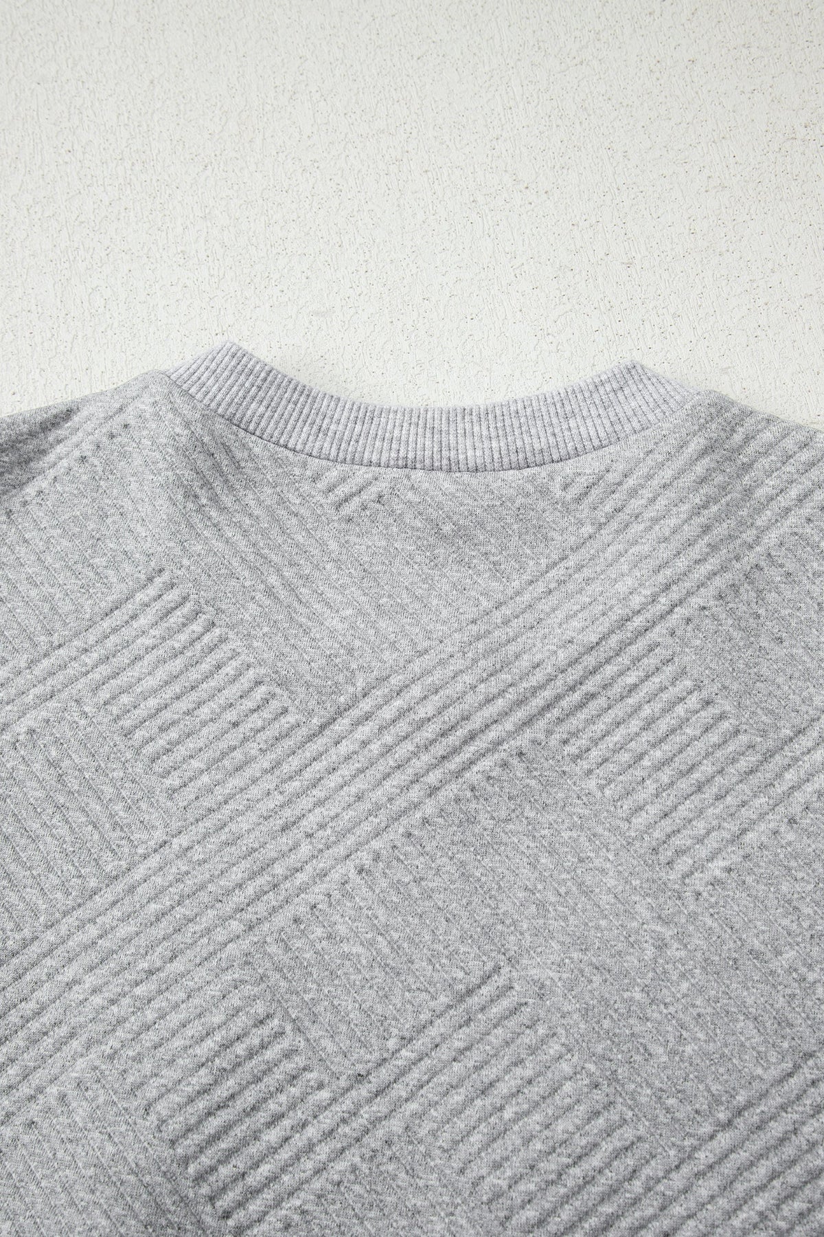 Textured Half-Zip Long Sleeve Sweatshirt