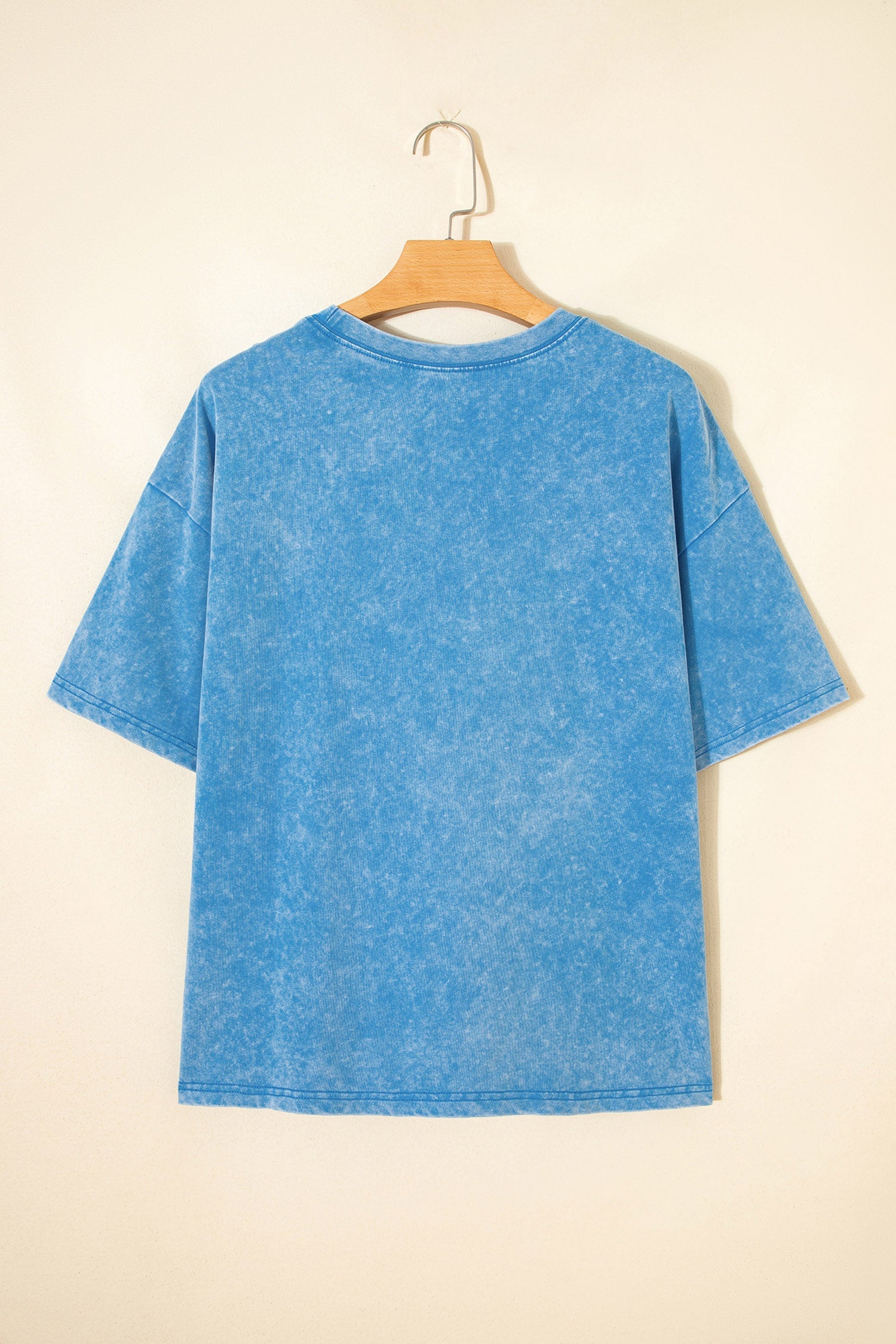 Blue USA Star Print Mineral Washed Cotton Tee