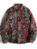Men's Geometric Button Up Shacket