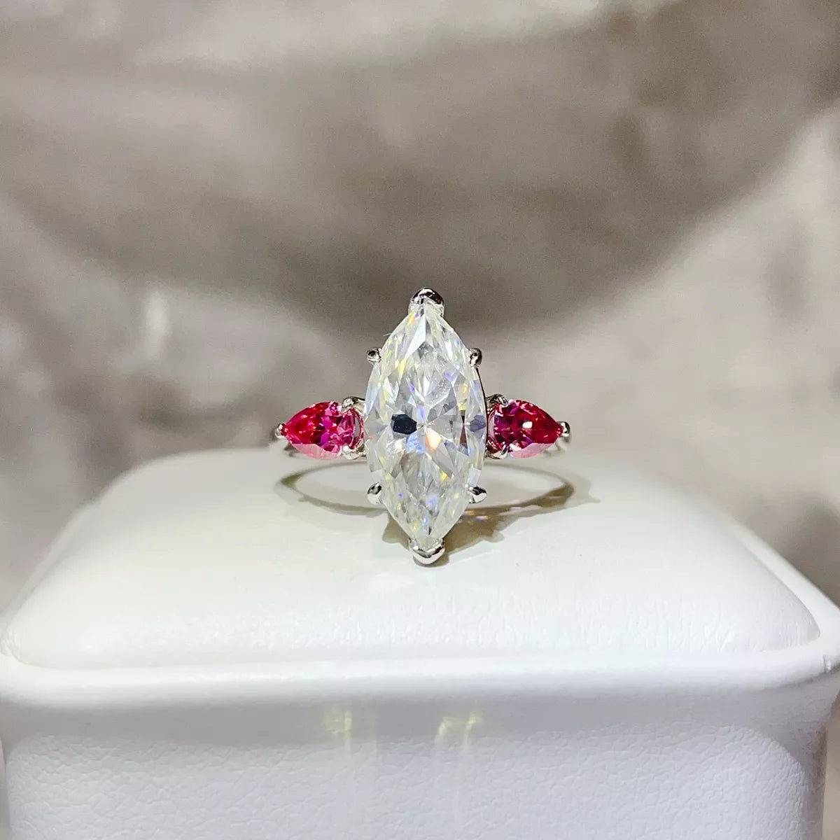 6 Carat 925 Sterling Silver Moissanite Ring