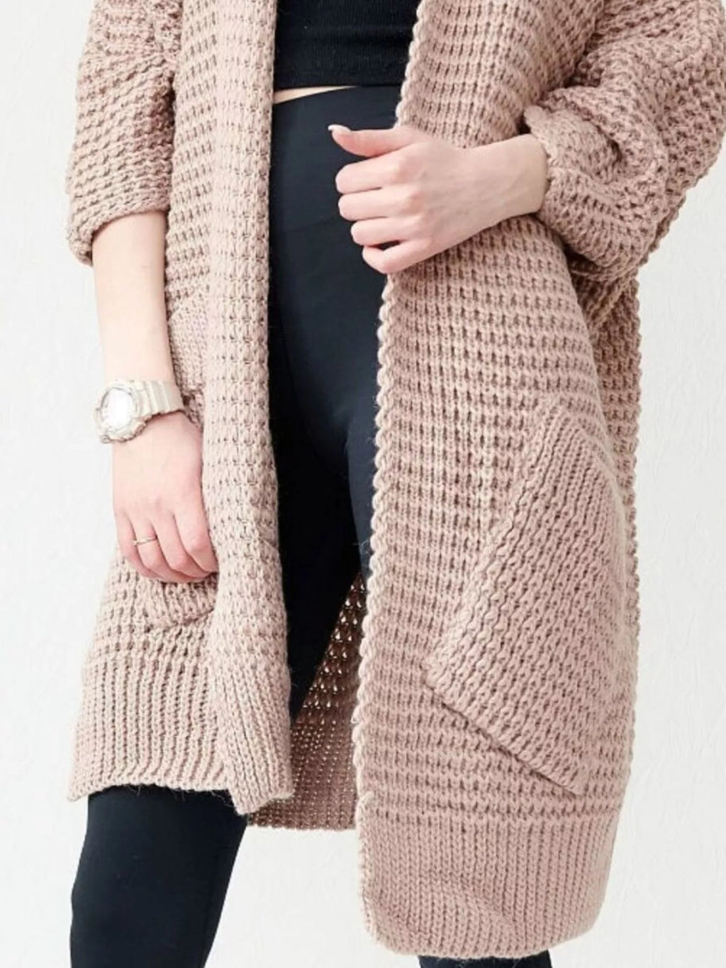Chunky Knit Open Front Cardigan