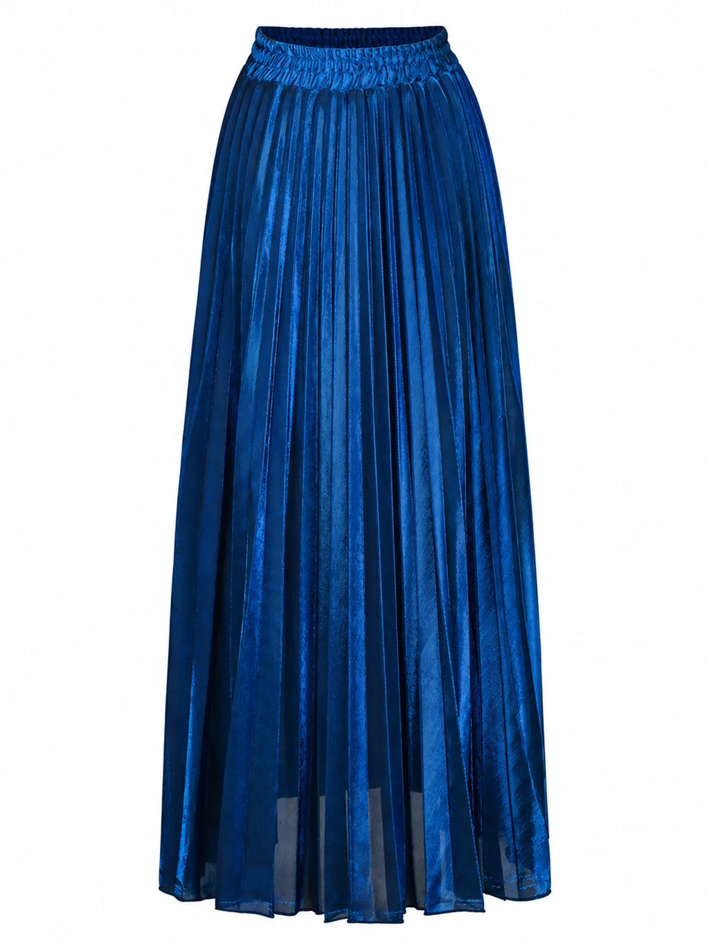 High-Waisted Pleated Maxi Skirt