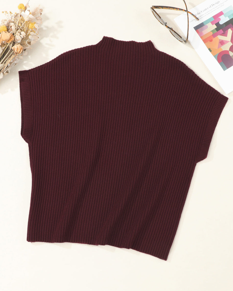 Ayla Short Sleeve Sweater - Mineral Red