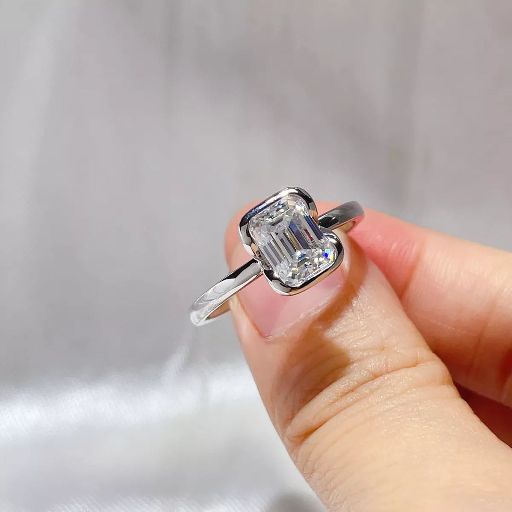 2 Carat 925 Sterling Silver Moissanite Ring