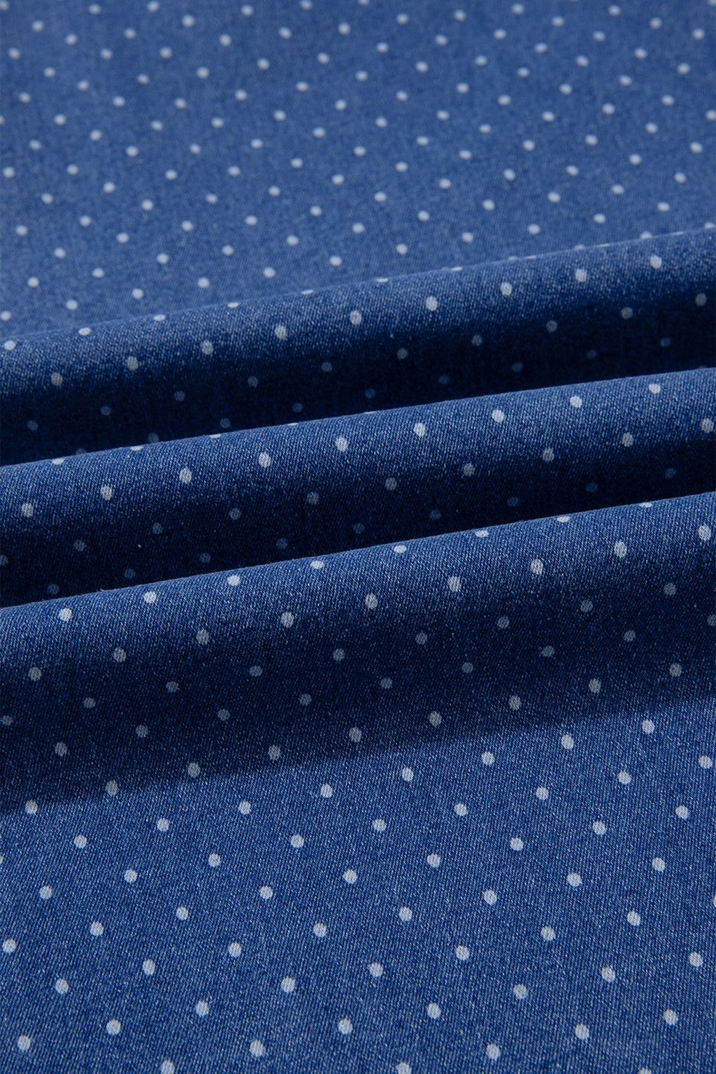 Plus Size Polka Dot Drawstring Wide Leg Jeans