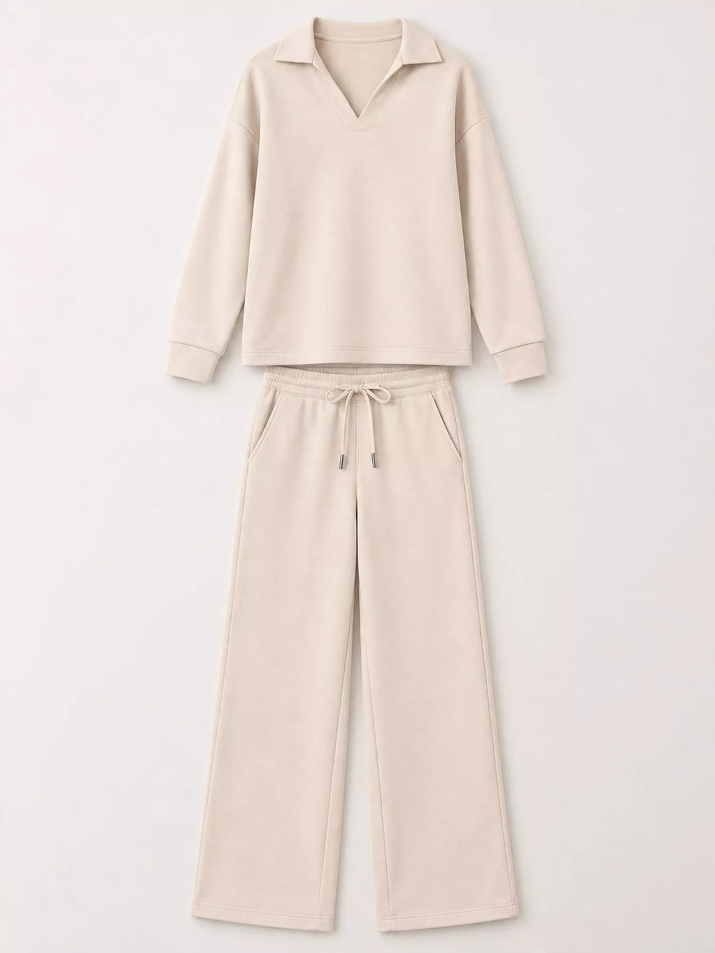 Dropped Shoulder Top and Pants Set